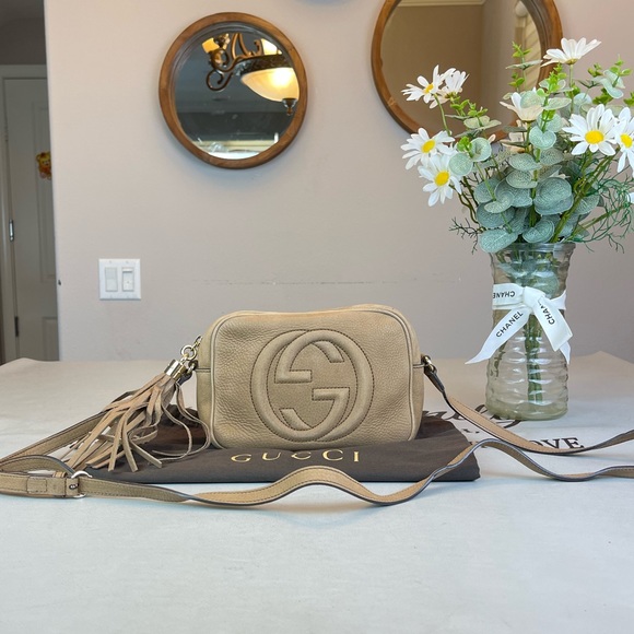 Gucci GG Logo Soho Disco Leather Shoulder Bag Crossbody